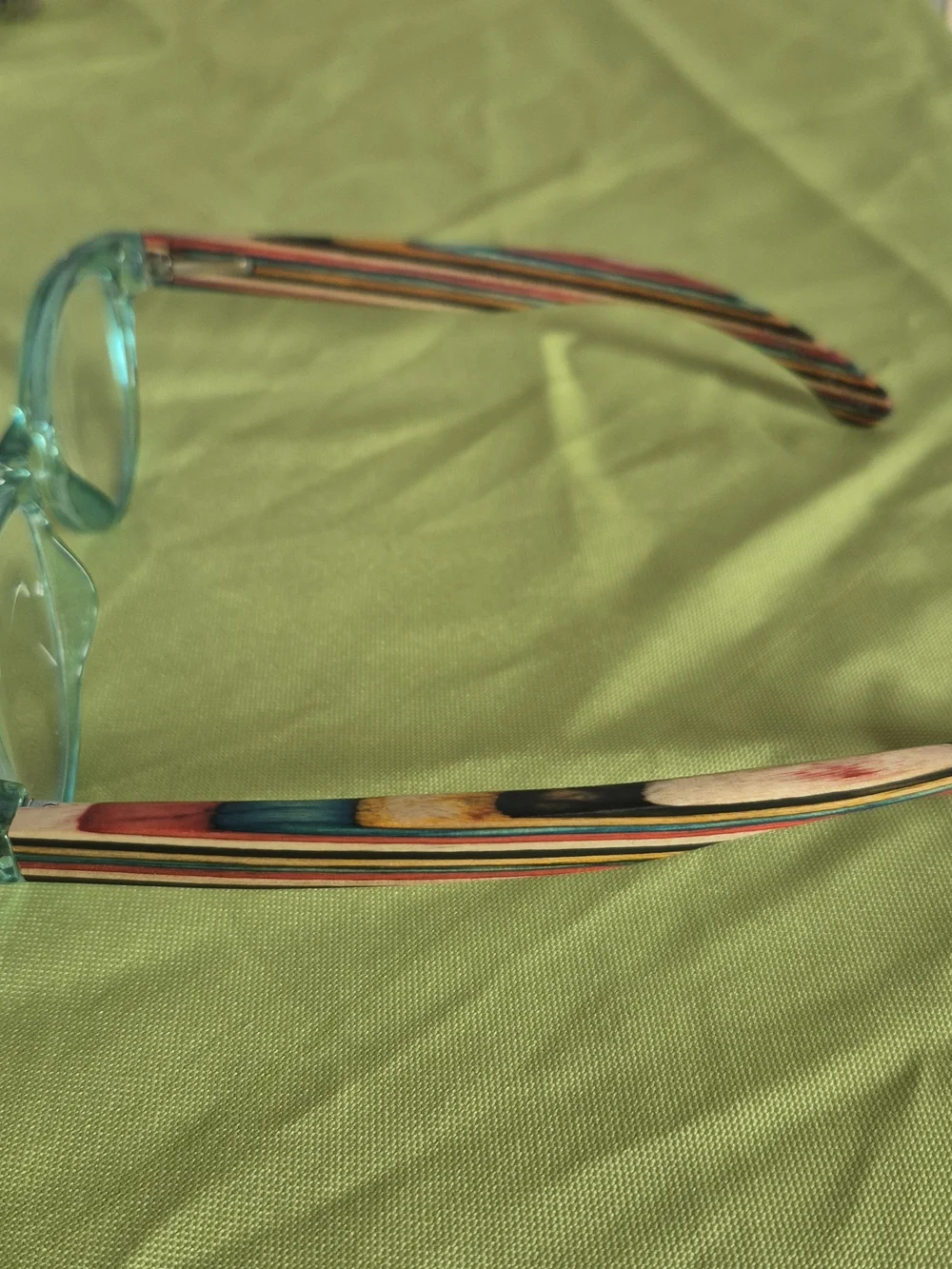 Aqua Cat-Eye Reading Glasses with Striped Temples